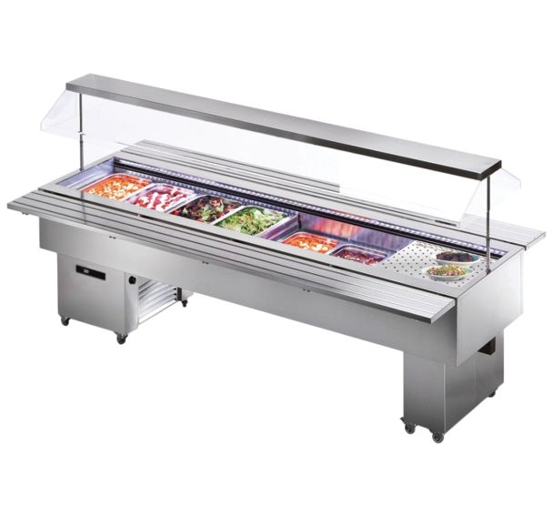 Desserte ISOLA inox positive ventilée 8 GN 1/1- Isola 8 M VT inox