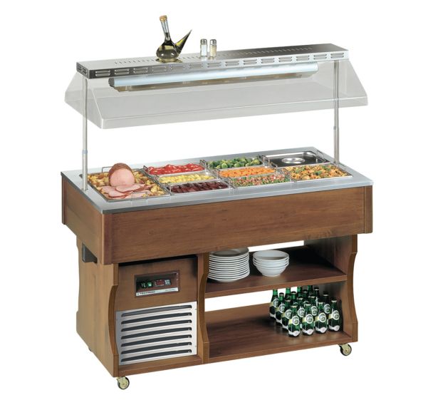 Desserte ISOLA maintien en température bain-marie à eau 4 GN 1/1