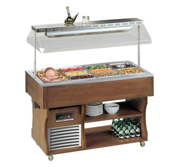 Desserte ISOLA maintien en température bain-marie à eau 6 GN 1/1