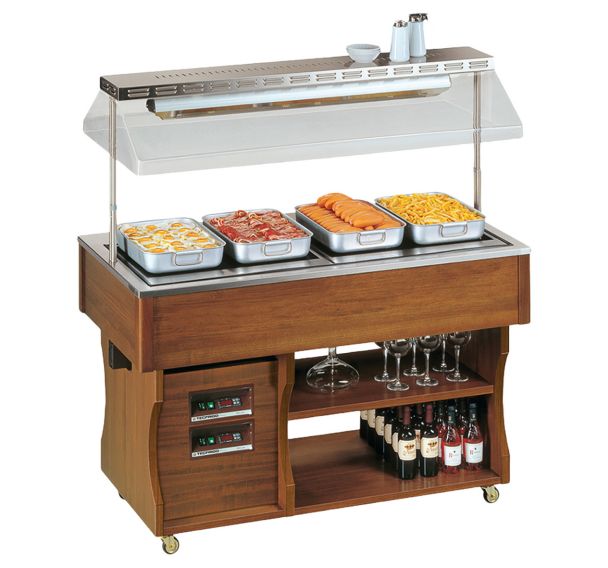 Desserte ISOLA maintien en température plaque vitrocéramiques 6 GN 1/1