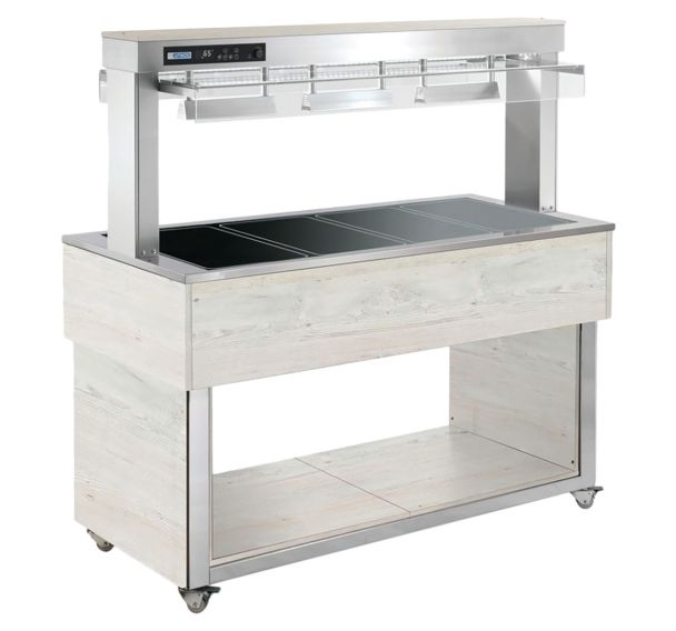 Desserte dessus chauffant TRADITION BROWNTR-BROWN+4H