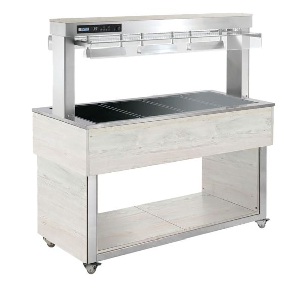 Desserte dessus chauffant TRADITION BROWNTR-BROWN+6H