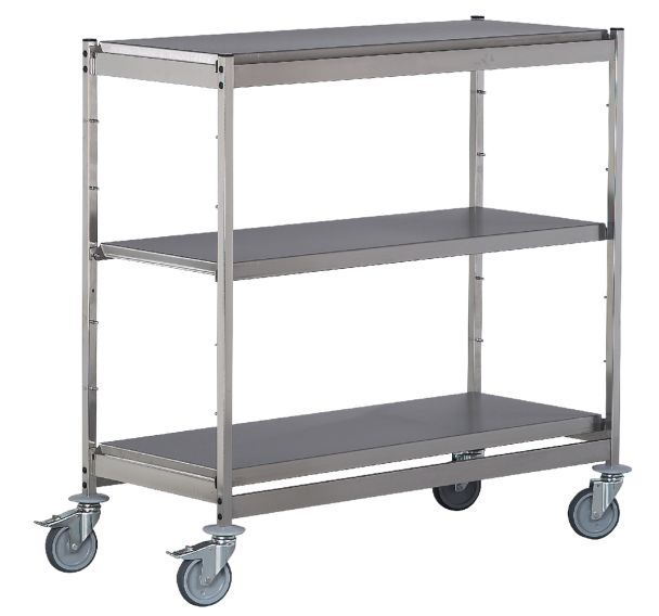 Desserte inox - 3 plateaux - Force 200 kg