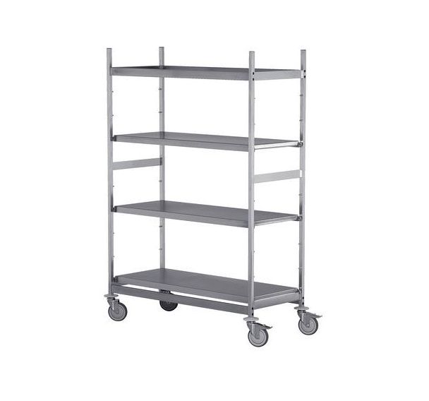 Desserte inox - 4 plateaux - Force 200 kg