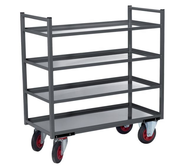 Désserte métal 4 plateaux Force 400 kg Gris - Ht:1030 mm