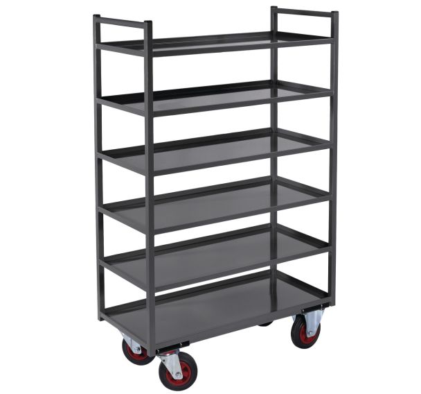 Désserte métal 6 plateaux Force 400 kg Gris - Ht:1480 mm