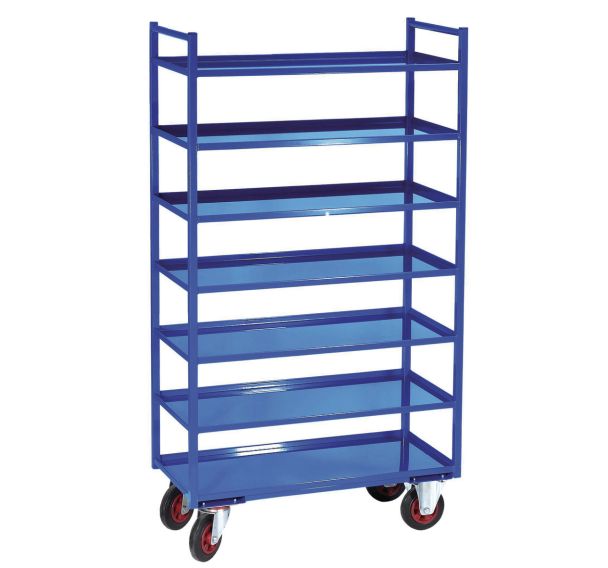 Désserte métal 7 plateaux Force 400 kg Bleu - Ht:1705 mm