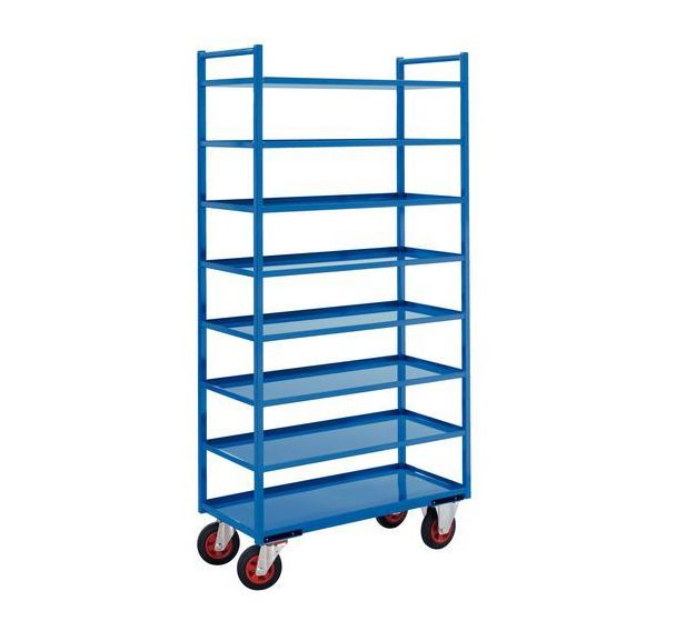 Désserte métal 8 plateaux Force 400 kg Bleu - Ht:1930 mm