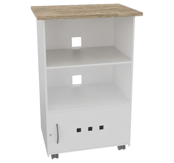 Desserte mobile IGOR 1 porte stratifié/métal