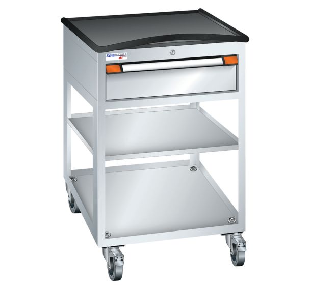 Desserte mobile à tiroirs et étagère hauteur 99,2 cm largeur 60,5 cm Thurmetall