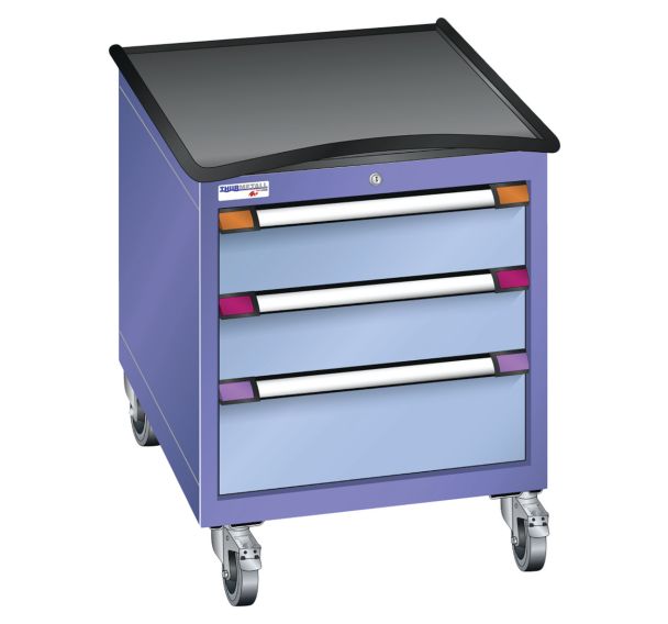 Desserte mobile à tiroirs hauteur 79,2 cm largeur 60,5 cm Thurmetall