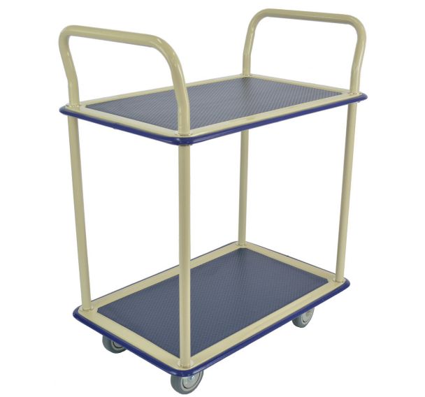 Desserte tôle 2 plateaux + tapis caoutchouc - FIMM