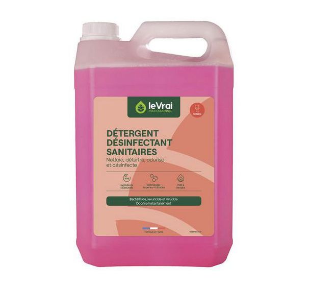 Détartrant désinfectant 5 en 1 Le vrai professionnel - 5L
