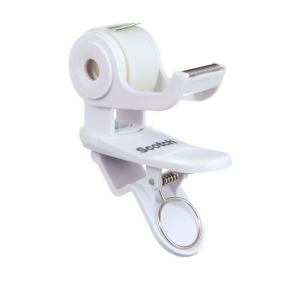 Dévidoir de bureau Scotch Clip & Twist blanc + 1 ruban
