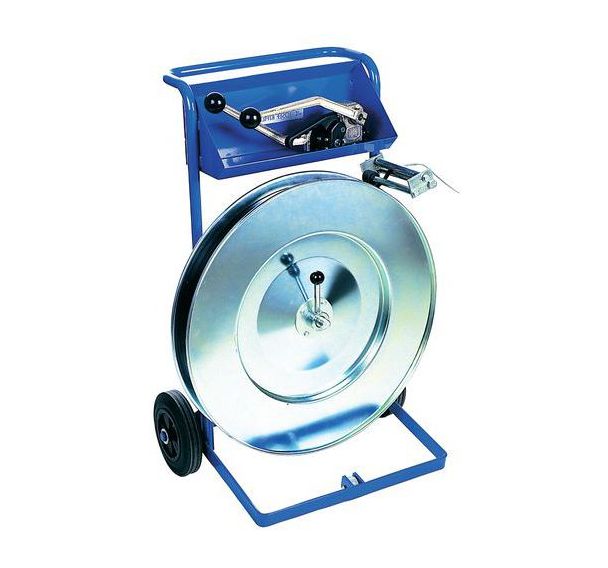 Dévidoir mobile bleu - Feuillard acier trancanné