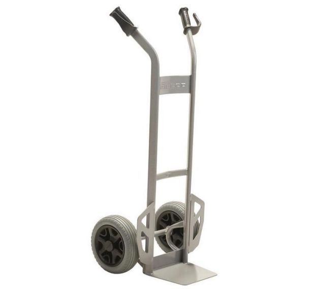 Diable acier - Roue bandage Increvable - F=280 kg - Bavette fixe- Gris