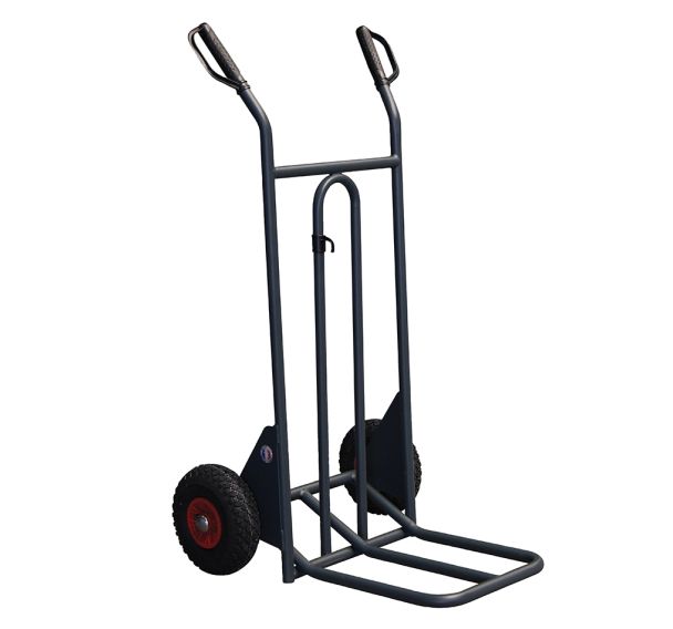 Diable acier - Roues increvables - Force 350 kg bavette pliante