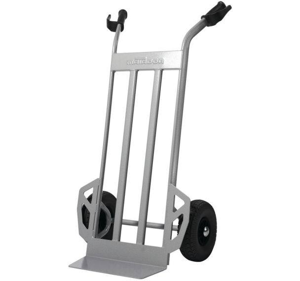 Diable acier - Roues pneumatiques - F=350 kg - Bavette fixe- Gris