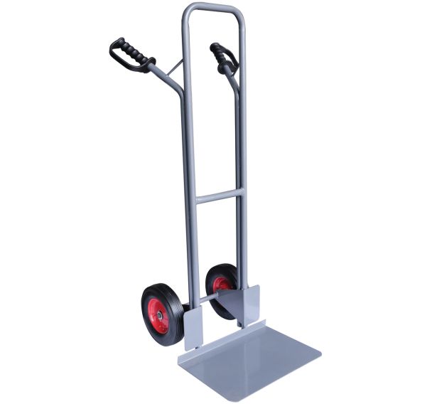 Diable acier Roues caoutchouc Bavette fixe Force 200 kg