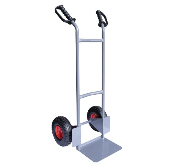 Diable acier Roues pneumatiques Bavette fixe Force 200 kg