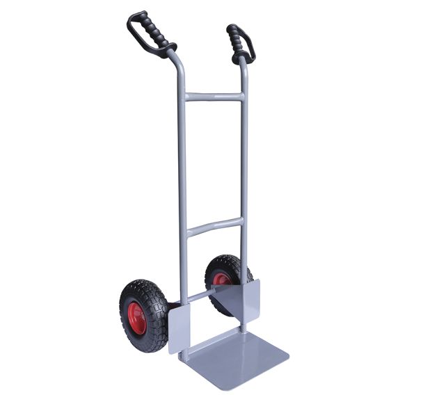 Diable acier Roues pneumatiques Bavette fixe Force 200 kg