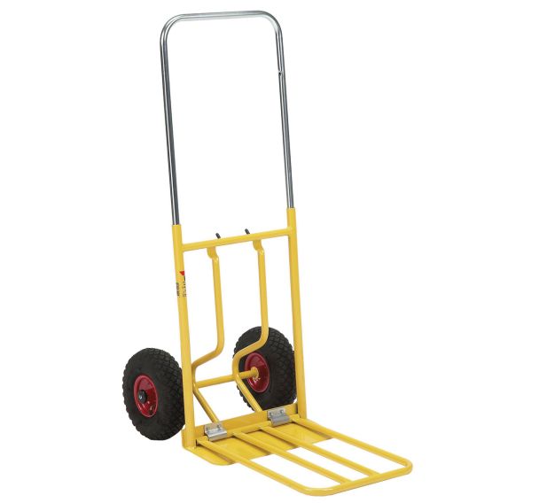 Diable acier à poignée télescopique charge 150 kg - Roues pneumatiques - DLV