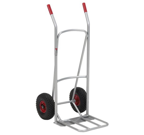 Diable acier bavette fixe et repliable charge 200 kg - Roues pneumatiques - DLV