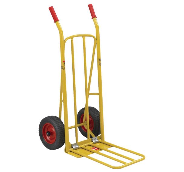 Diable acier bavette mixte - Roues increvables - Force 250 kg