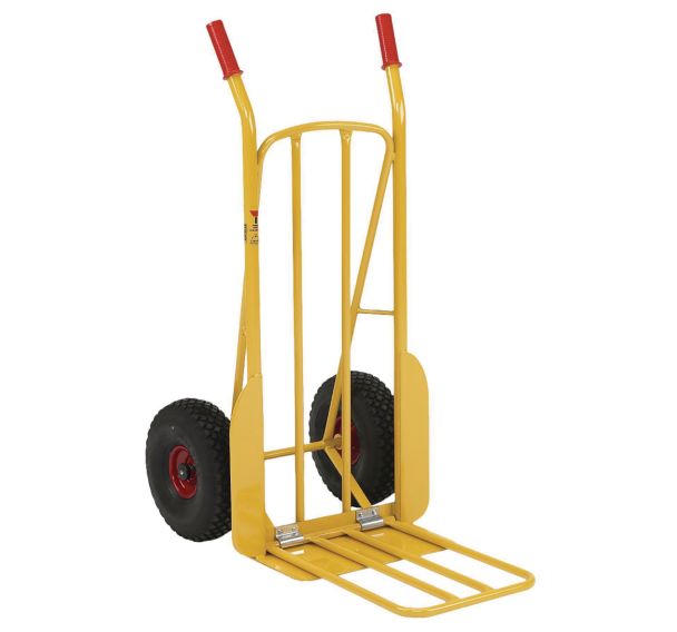 Diable acier bavette mixte - Roues pneumatiques - Force 250 kg