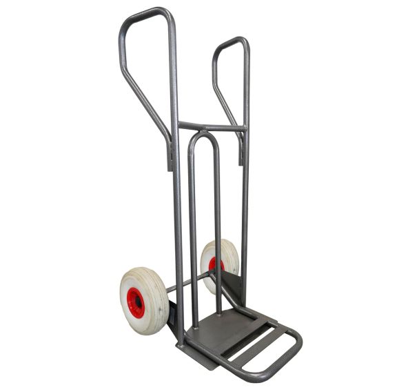 Diable acier incurvé poignée fermée bavette rabattable 250 kg Stockman