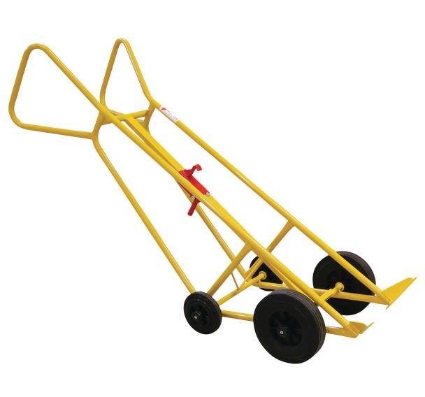 Diable acier porte-fût ergonomique charge 250 kg - Roues Solid