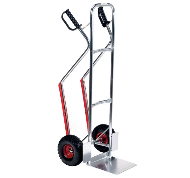 Diable alu - Roue increvable - Bavette fixe - Force 100 kg