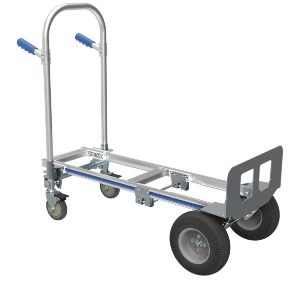 Diable chariot combiné 2 positions charge 200 et 250 kg - Roues increvables - DLV