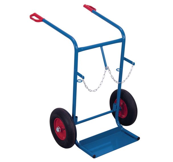 Diable en acier porte bouteille - 2 bouteilles 40L/50L - Capacité 200 kg