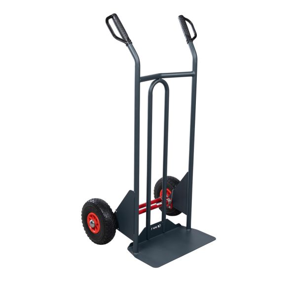 Diable ergonomique en acier 350 kg  - Roue increvable