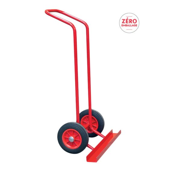 Diable porte-chaises empilables Zéro emballage charge maxi 150 kg rouge