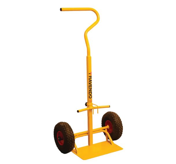 Diable porte-pot roues pneumatiques jaune