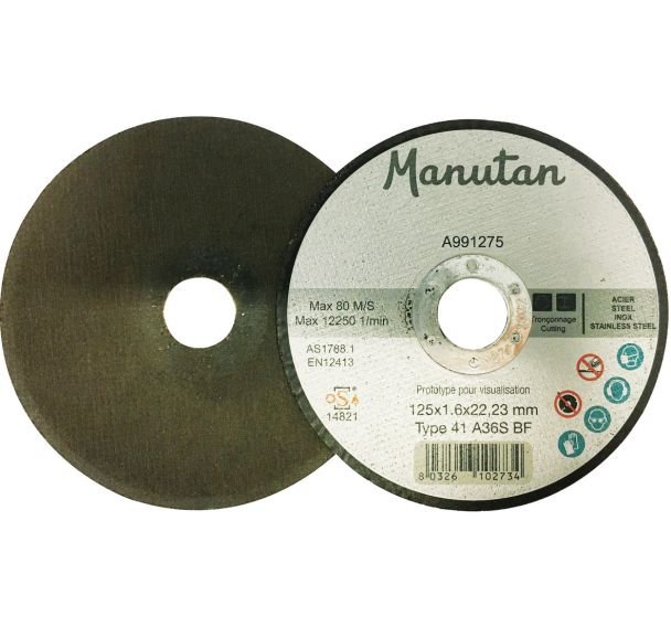 Disque à ébarber acier/inox – épaisseur 6mm - Manutan Expert