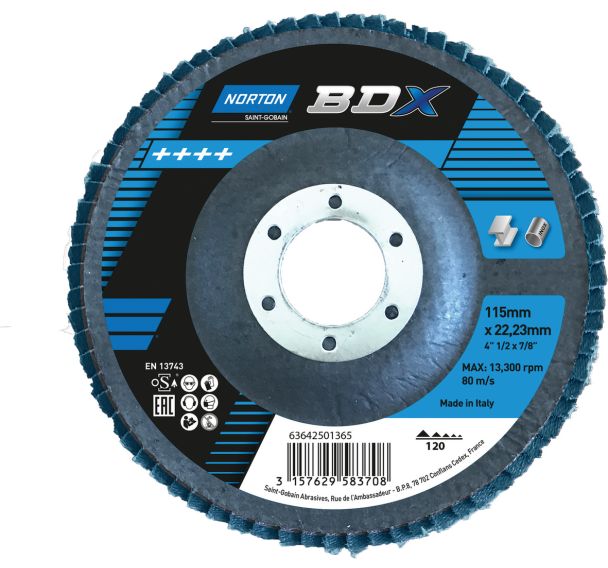 Disque à lamelles bombé BDX - R842 - Grain 40 à 80