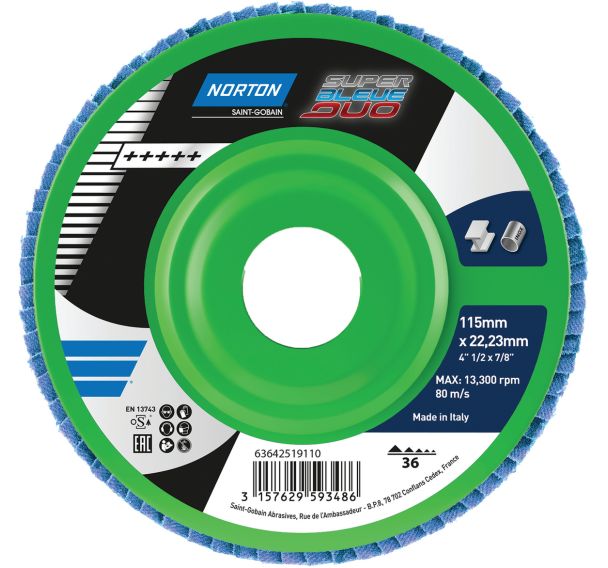 Disque à lamelles renforcé Super Bleue SB Duo - Norton