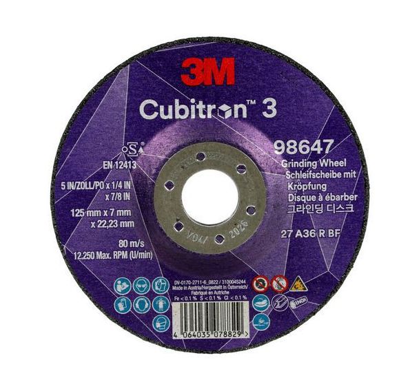 Disque à meuler à moyeu déporté Cubitron 3 T27 - 3M