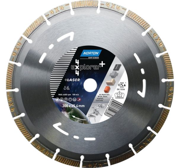 Disque à tronçonner diamant 4 x 4 Explorer, Ø : 300 mm