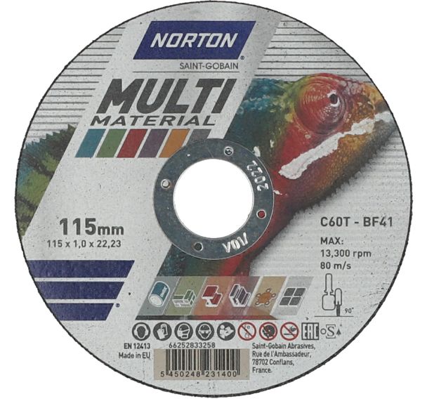 Disque à tronçonner tous matériaux - Norton