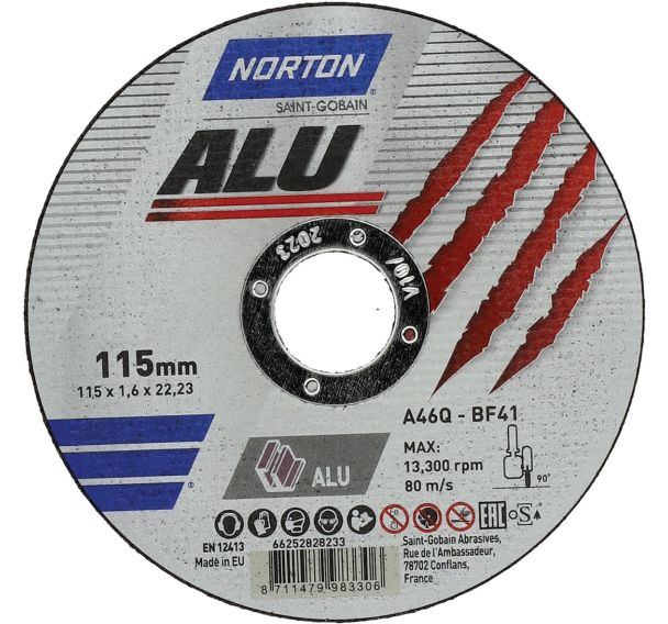 Disque de tronçonnage plate - Norton