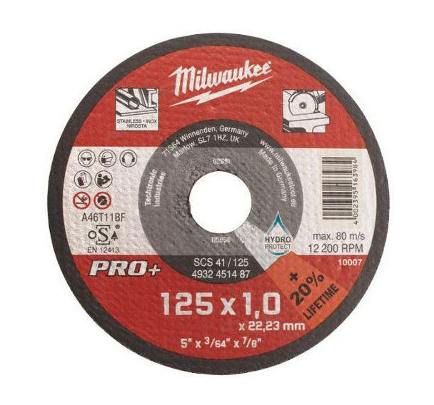 Disques a tronçonner 125mm x 1mm Contractor - 10pc boite métal