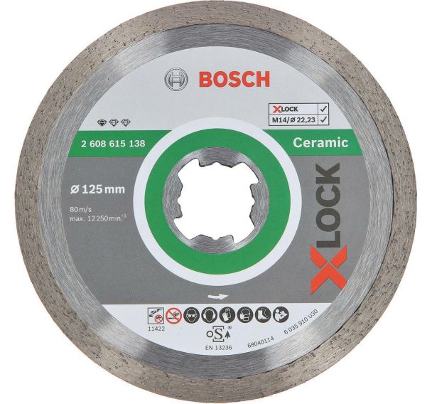 Disques à tronçonner diamantés X-lock Standard for Ceramic - Bosch