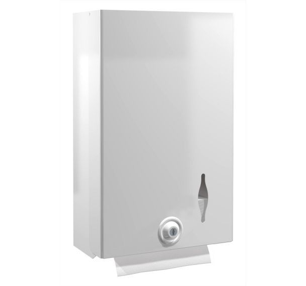 Distributeur essuie-mains métal blanc