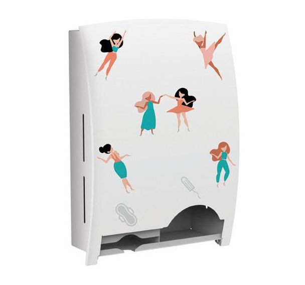 Distributeur hygiène féminine Women 2 flux Milady - Blanc