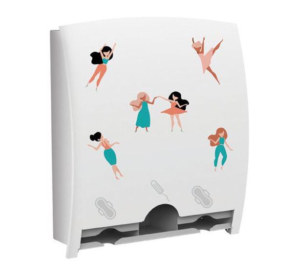 Distributeur hygiène féminine Women 3 flux Milady - Blanc