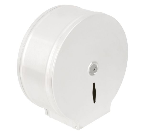Distributeur papier wc 400 métal blanc